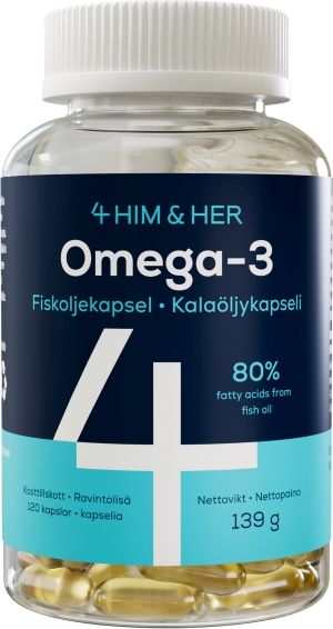 Kuva 4Him&Her Omega-3 80% ravintolisä 120 kpl