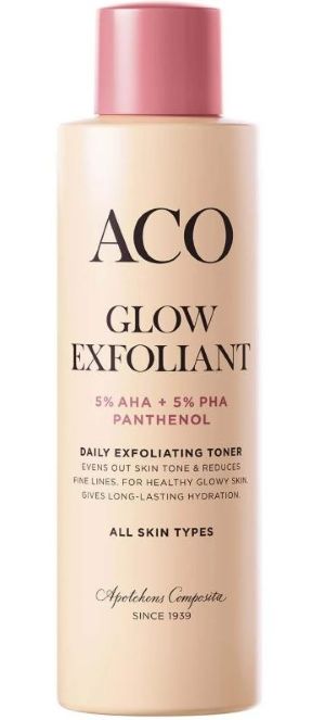 Kuva ACO Face Glow Exfoliant Toner hajusteeton 150 ml