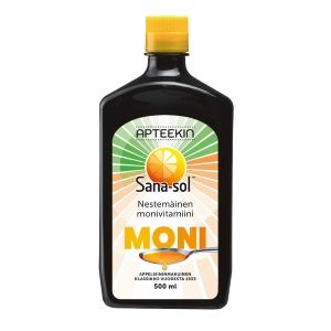 Kuva Apteekin Sana-Sol monivitamiinineste appelsiinin makuinen 500 ml