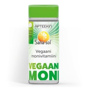 Kuva Apteekin Sana-sol Vegaani monivitamiini 220 tabl/169 g