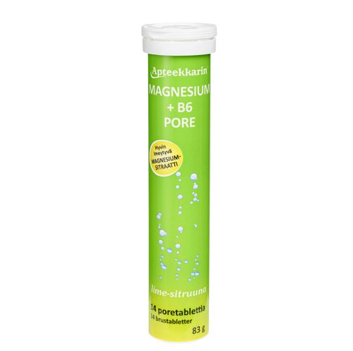 Kuva Apteekkarin Magnesium+ B6 pore lime-sitruuna, 14 kpl