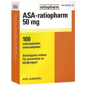 Kuva ASA-RATIOPHARM 50 mg 100 fol enterotabl