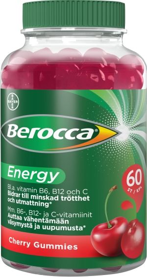 Kuva PT Berocca Energy Gummies kirsikanmakuinen pureskeltava pehmovitamiini 60 kpl