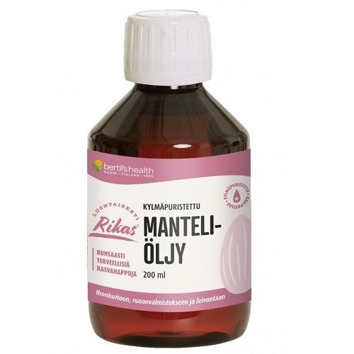 Kuva Bertil's health kylmäpuristettu manteliöljy, 200 ml