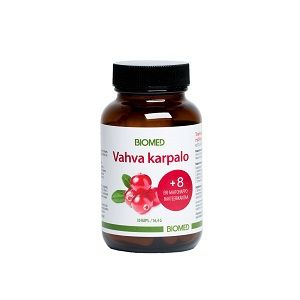 Kuva Biomed Vahva Karpalo + maitohappobakteerit 30kaps.