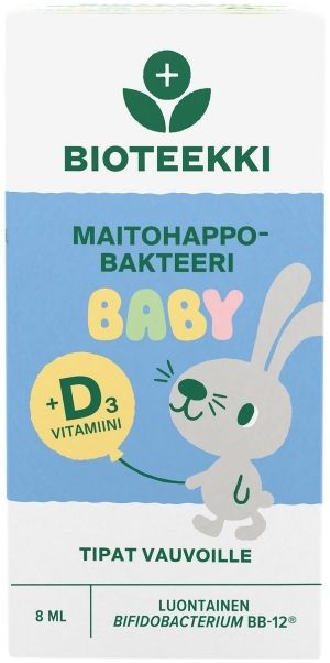 Kuva Bioteekki Maitohappobakteeri Baby + D3 Tipat 8 ml 