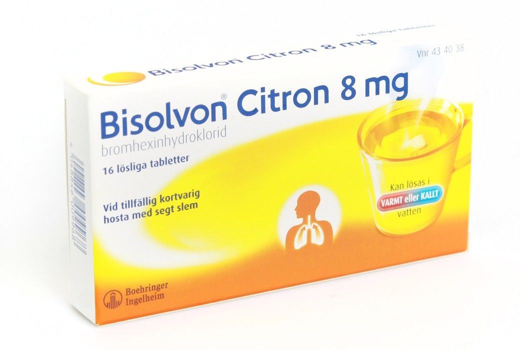Kuva Bisolvon Citron 8 mg, 16 lösliga tabletter