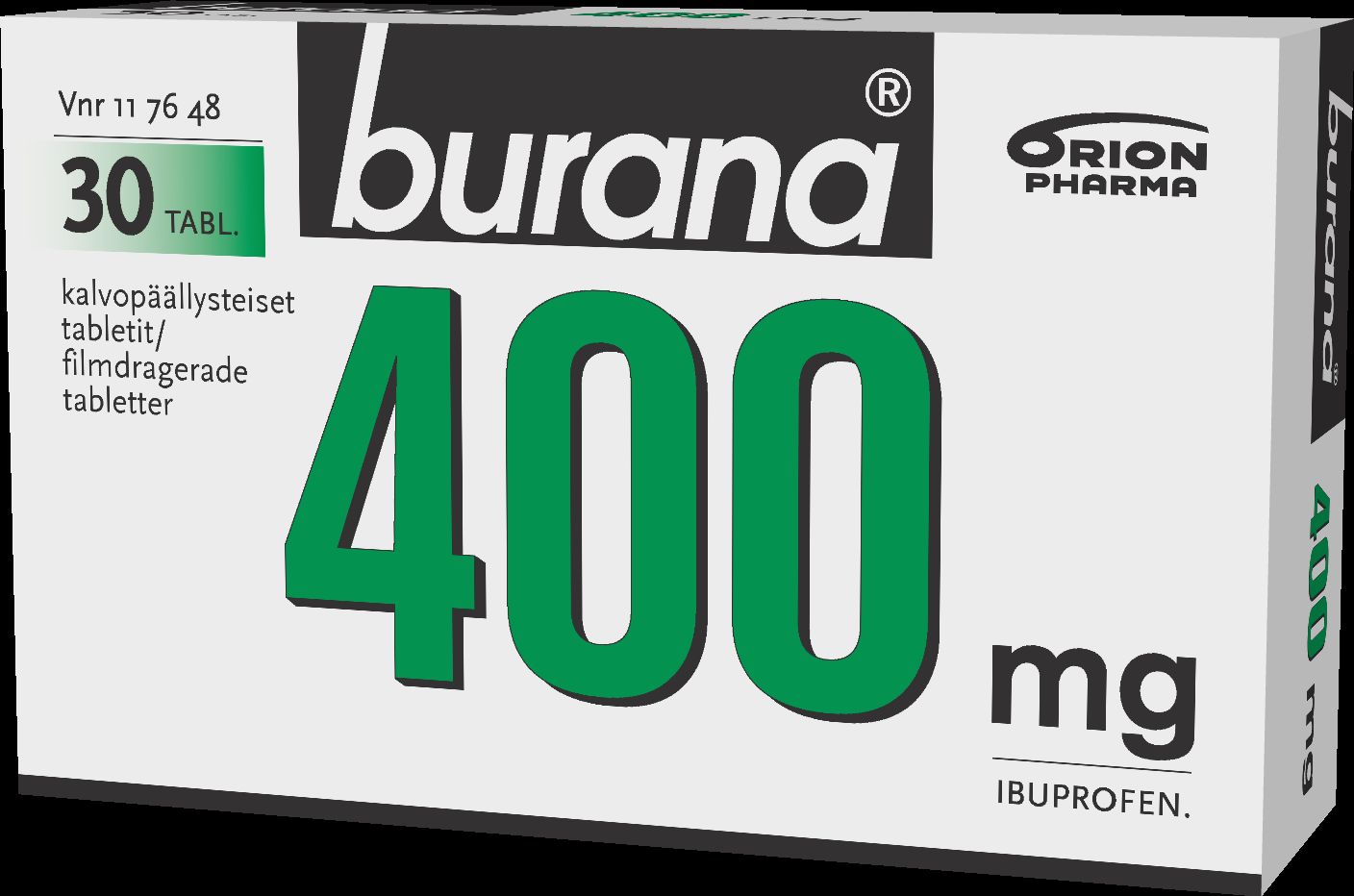 Kuva BURANA 400 mg 30 fol tabl, kalvopääll