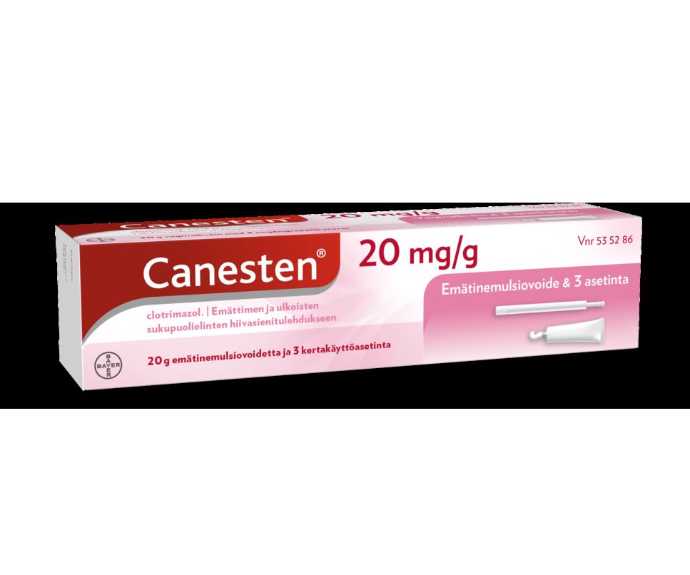 Kuva CANESTEN 20 mg/g 20 g emätinemulsiovoide 3 asetinta