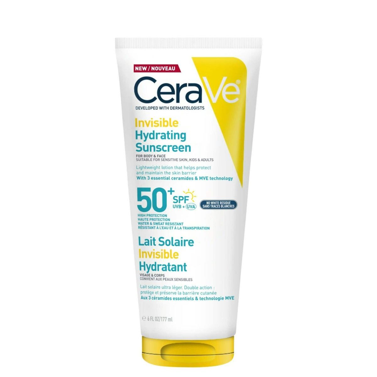 Kuva Cerave Invisible Hydrating Sunscreen SPF50+ aurinkosuojavoide 177ml