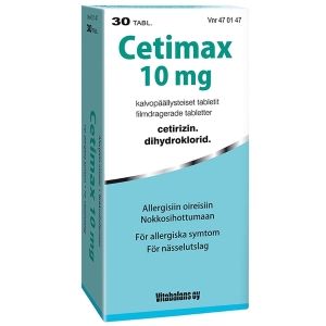 Kuva CETIMAX 10 mg 30 fol tabl, kalvopääll