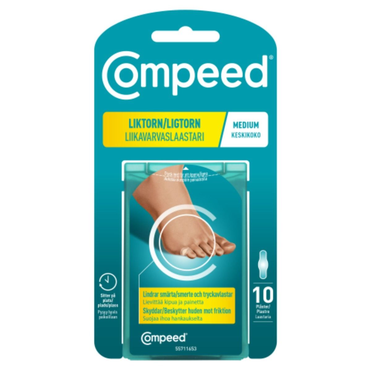 Kuva Compeed liikavarvaslaastari medium 10 kpl