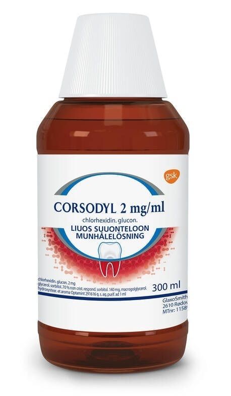 Kuva CORSODYL 2 mg/ml 300 ml liuos suuonteloon