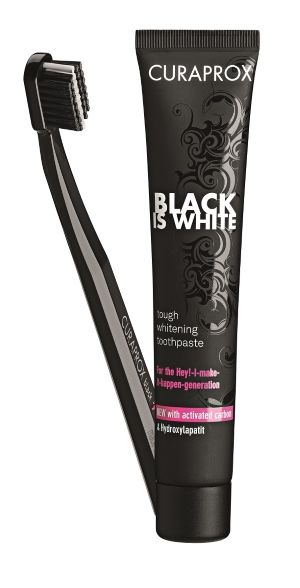 Kuva Curaprox Black is White hammastahna 90 ml + hammasharja