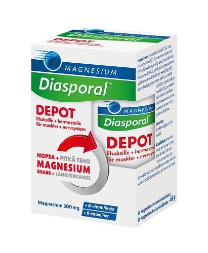 Kuva Diasporal magnesium depot + B-vitamiini Complex tabletti 30 kpl