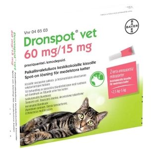 Kuva Dronspot vet 60 mg / 15 mg 2 x 0.70 ml paikallisvaleluliuos