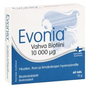 Kuva Evonia Vahva Biotiini 10 000 µg  60 tabl. 