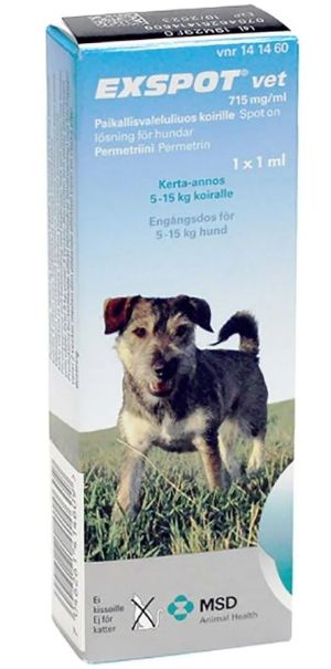 Kuva Exspot Vet 715 mg/ml 1 ml paikallisvaleluliuos