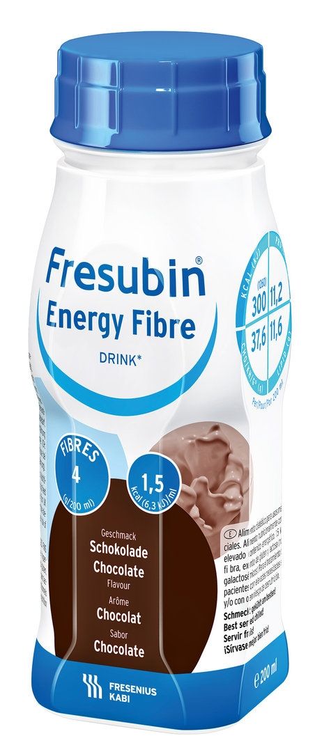 Kuva Fresubin Energy Fibre Drink, suklaa, 4 x 200 ml