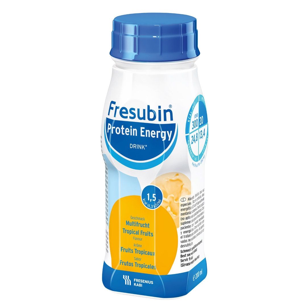 Kuva Fresubin Protein Energy Drink trooppiset hedelmät 4 x 200 ml 