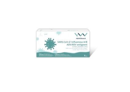 Kuva H&W SARS-CoV-2/Influenssa A/B + ADV/RSV antigeeni Combo pikatesti