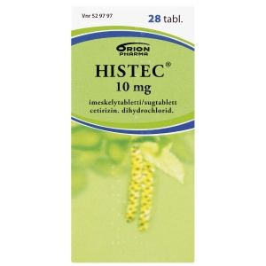 Kuva HISTEC 10 mg 28 fol imeskelytabl