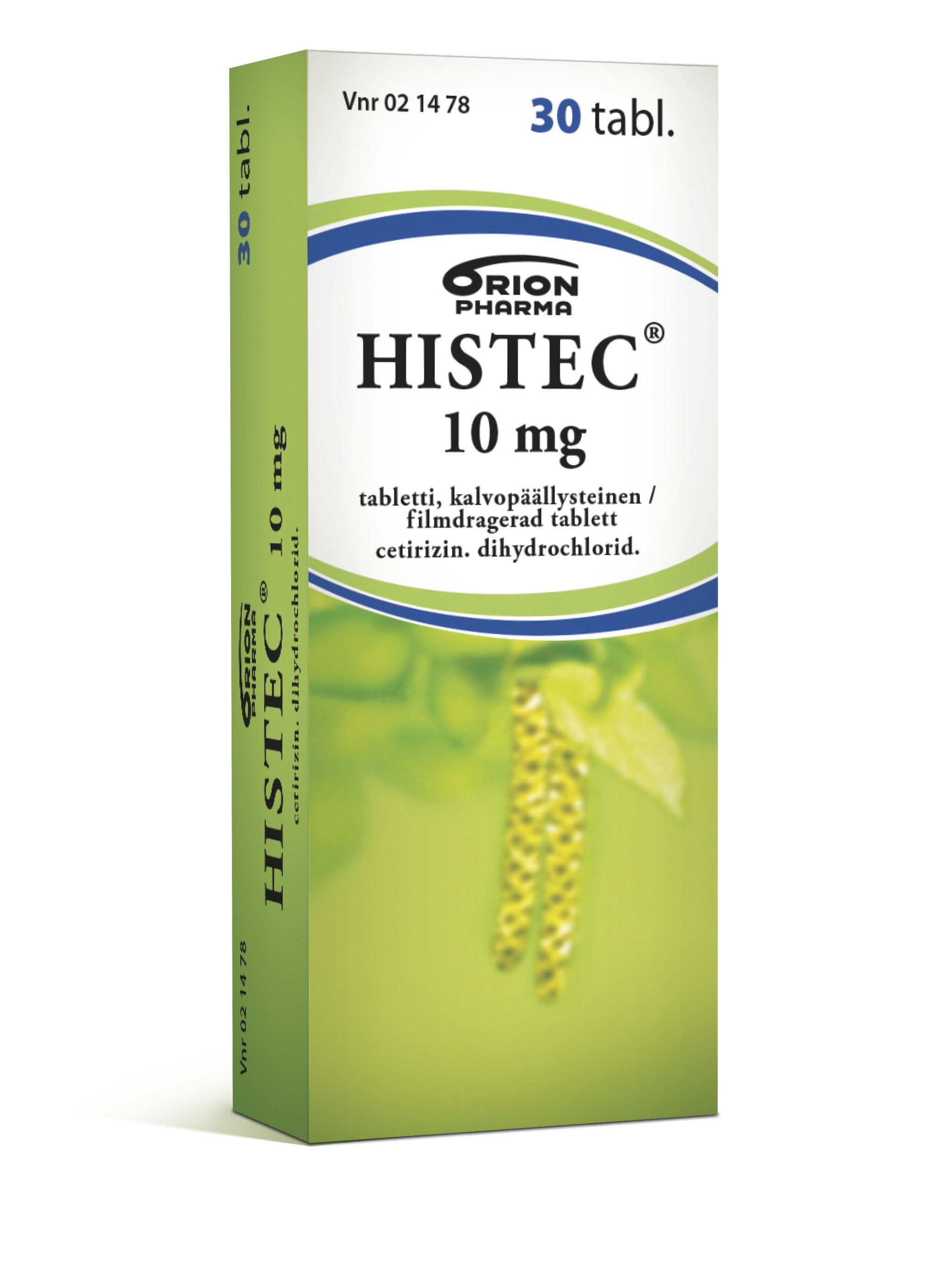 Kuva HISTEC 10 mg 30  tablettia, kalvopääll