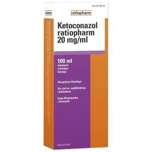 Kuva KETOCONAZOL RATIOPHARM 20 mg/ml 100 ml shampoo