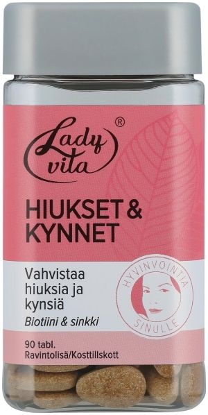 Kuva Ladyvita Hiukset & Kynnet ravintolisä 90 tabl