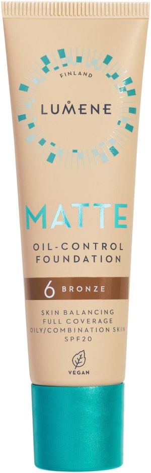 Kuva Lumene Matte Oil-control meikkivoide SPF20, sävy 6 Bronze 30 ml
