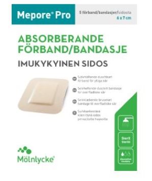 Kuva Mepore Pro 6x7cm haavasidos suihkunkestävä 5kpl
