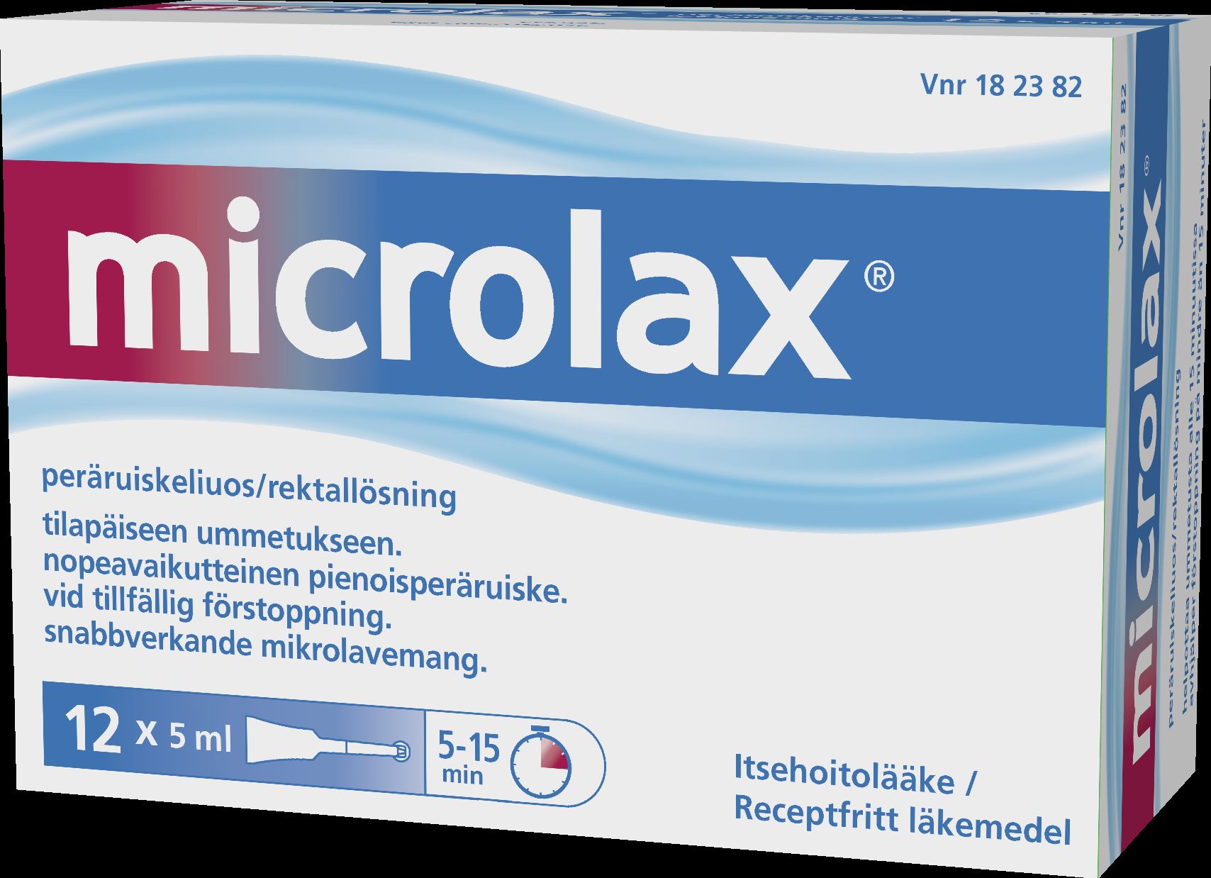 Kuva MICROLAX 12x5 ml peräruiskeliuos