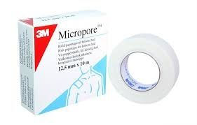 Kuva MICROPORE kuitukangashaavateippi valkoinen 1,25cm x 10m