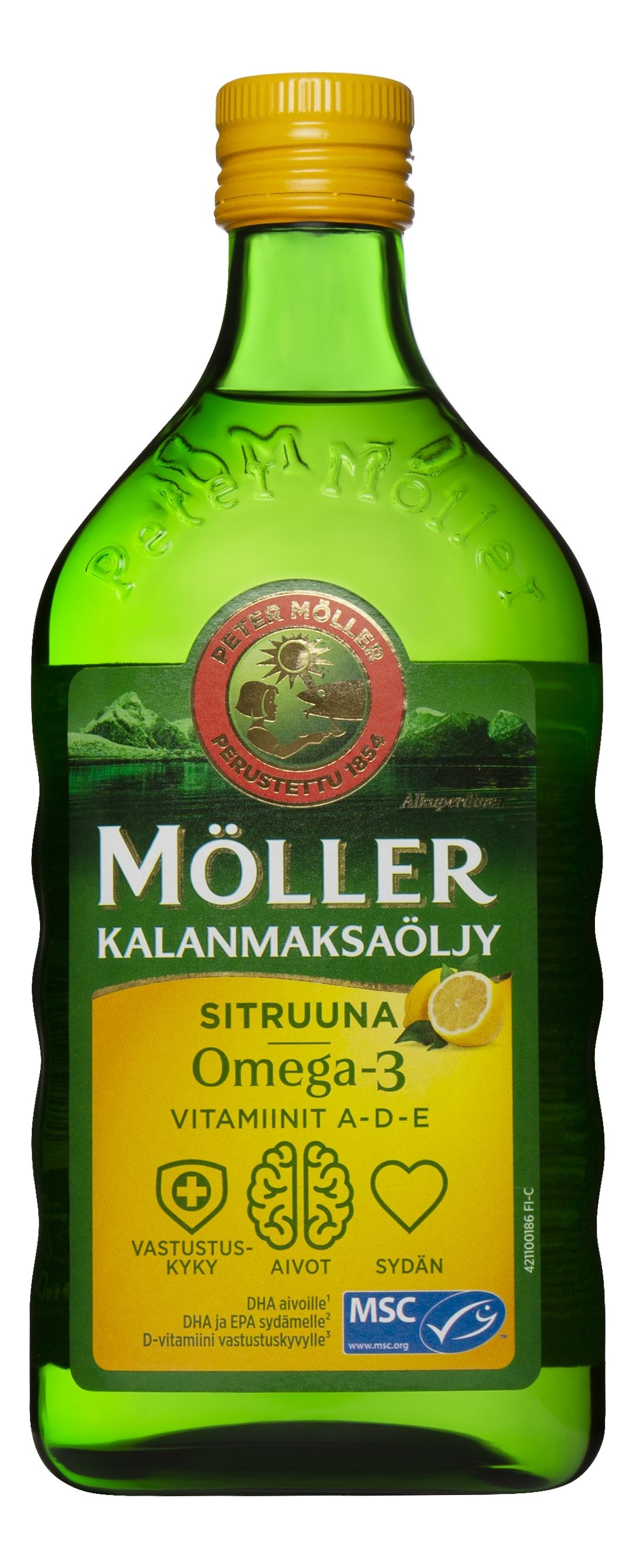 Kuva Möller kalanmaksaöljy sitruuna, 500 ml