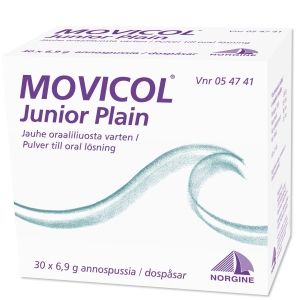 Kuva MOVICOL JUNIOR PLAIN 30 kpl jauhe oraaliliuosta varten, annospussi