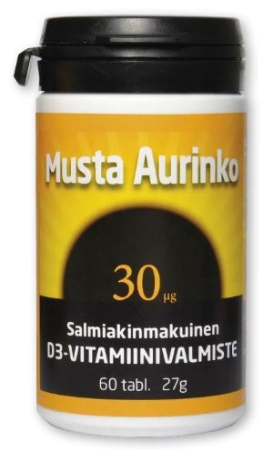 Kuva Musta Aurinko D3 30 µg 60 tabl