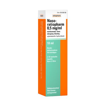 Kuva NASO-RATIOPHARM 0,5 mg/ml 10 ml nenäsumute, liuos