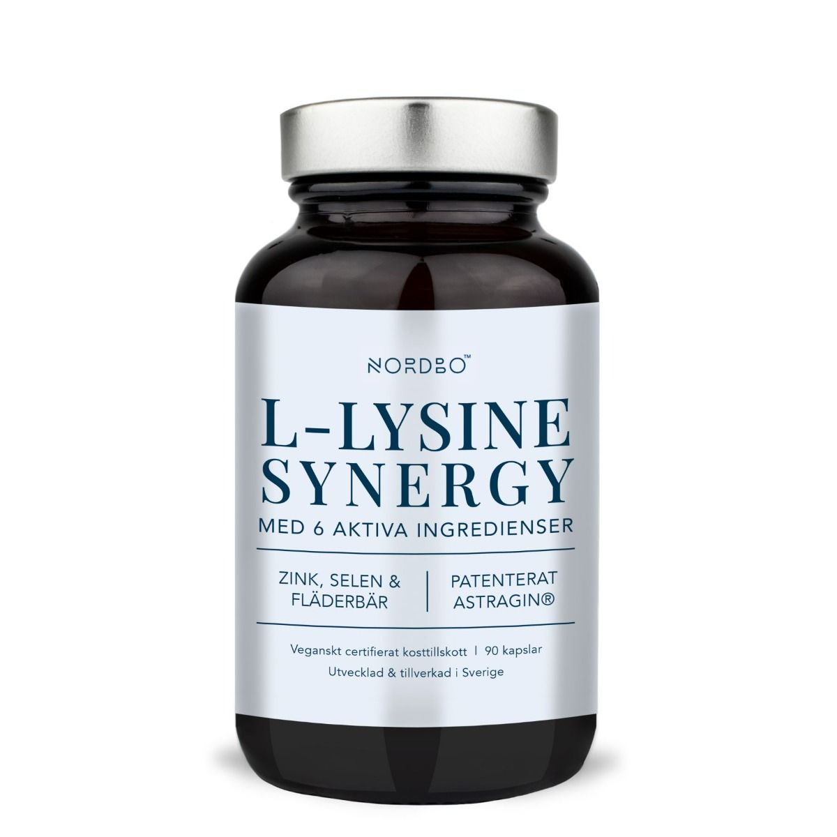Kuva Nordbo L-Lysine Synergy vastustuskykyä tukeva ravintolisä 90 kaps