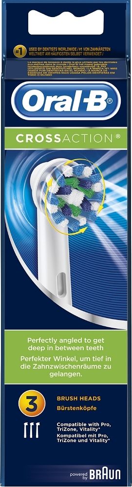 Kuva Oral-B CrossAction harjapää, 3 kpl