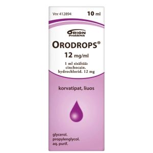 Kuva ORODROPS 12 mg/ml 10 ml korvatipat, liuos