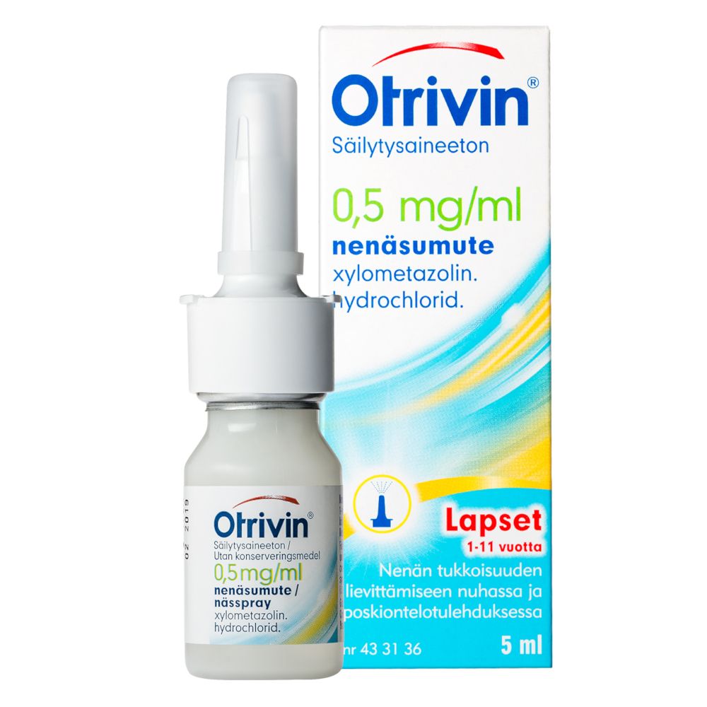 Kuva OTRIVIN SÄILYTYSAINEETON 0,5 mg/ml 5 ml nenäsumute, liuos