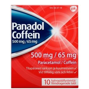 Kuva PANADOL COFFEIN 500/65 mg 10 fol tabl, kalvopääll