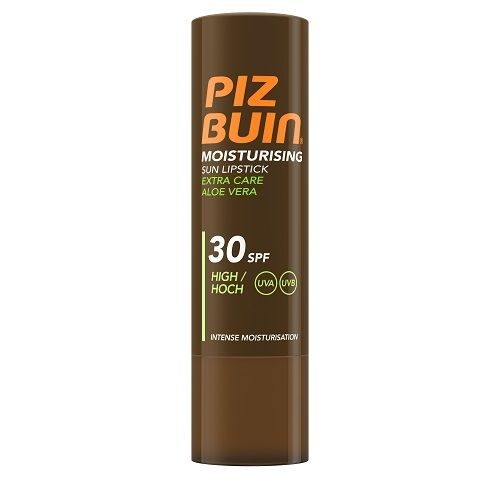Kuva Piz Buin Moisturising Extra Care Aloe Vera SPF30 aurinkosuojahuulivoide, 4,9 g