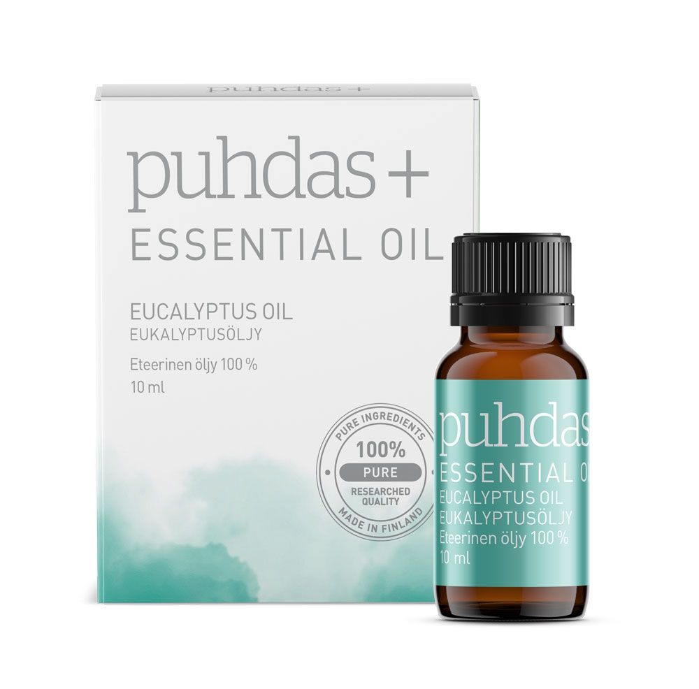 Kuva Puhdas+ 100 % Premium essential oil eukalyptusöljy, 10 ml