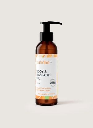 Kuva Puhdas+ Body & Massage Oil Sweet Orange & Vanilla 150 ml
