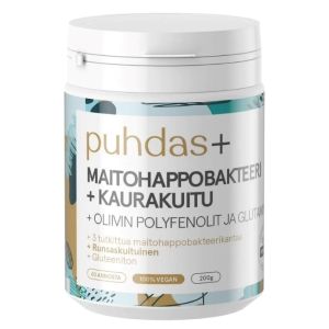 Kuva Puhdas+ Maitohappobakteeri + Kaurakuitu + Oliivin polyfenolit ja Glutamiini 200 g