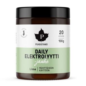 Kuva Puhdistamo Daily Elektrolyyttijauhe Lime, 100 g 