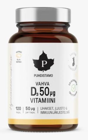 Kuva Puhdistamo Vahva D-vitamiini 50ug 120kaps