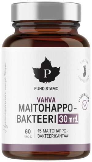 Kuva Puhdistamo Vahva Maitohappobakteeri 30mrd. 60kaps