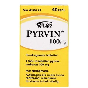 Kuva PYRVIN 100 mg 40 kpl tabl, kalvopääll